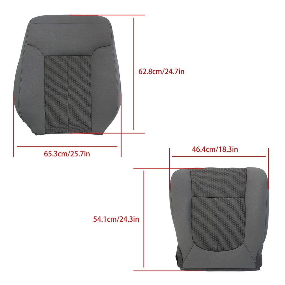 Labwork Seat Cover For 2011-2016 For Ford F250 F350 Front Left Top+Bottom Cloth