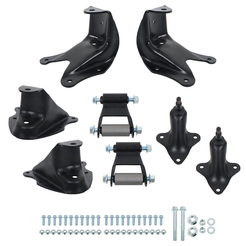 Labwork Rear Leaf Spring Rearward Shackle Hanger Kit For 1980-1996 Ford F-150