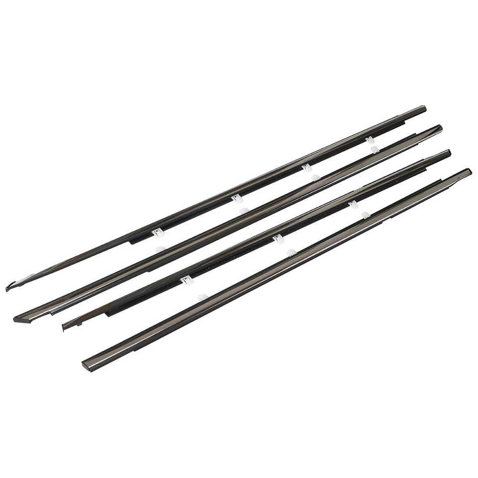 Labwork Chrome Weatherstrip Window Moulding Trim Seal Belt For 2008-2012 Accord