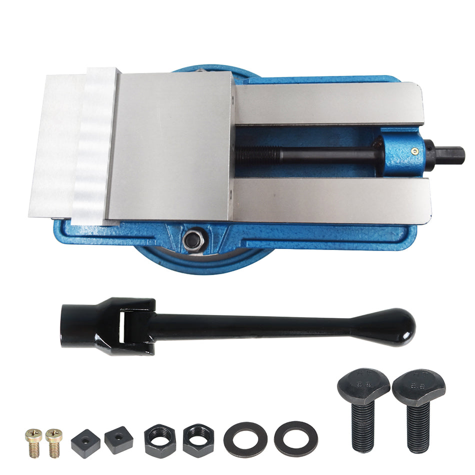 6 in x 7.5 in Lockdown CNC Milling Machine Bench Vise With 360° Swiveling Base