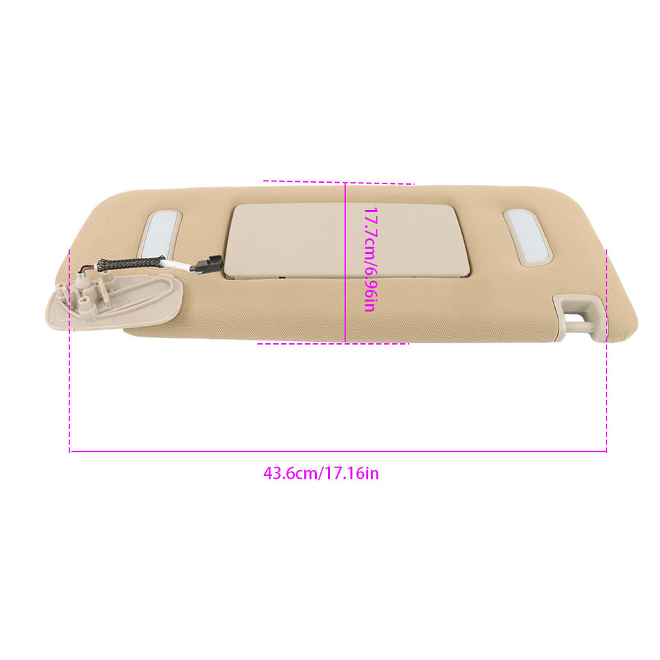 Labwork Sun Visor RH Side Lighted Mirror For 07-13 Silverado Sierra Tahoe Yukon