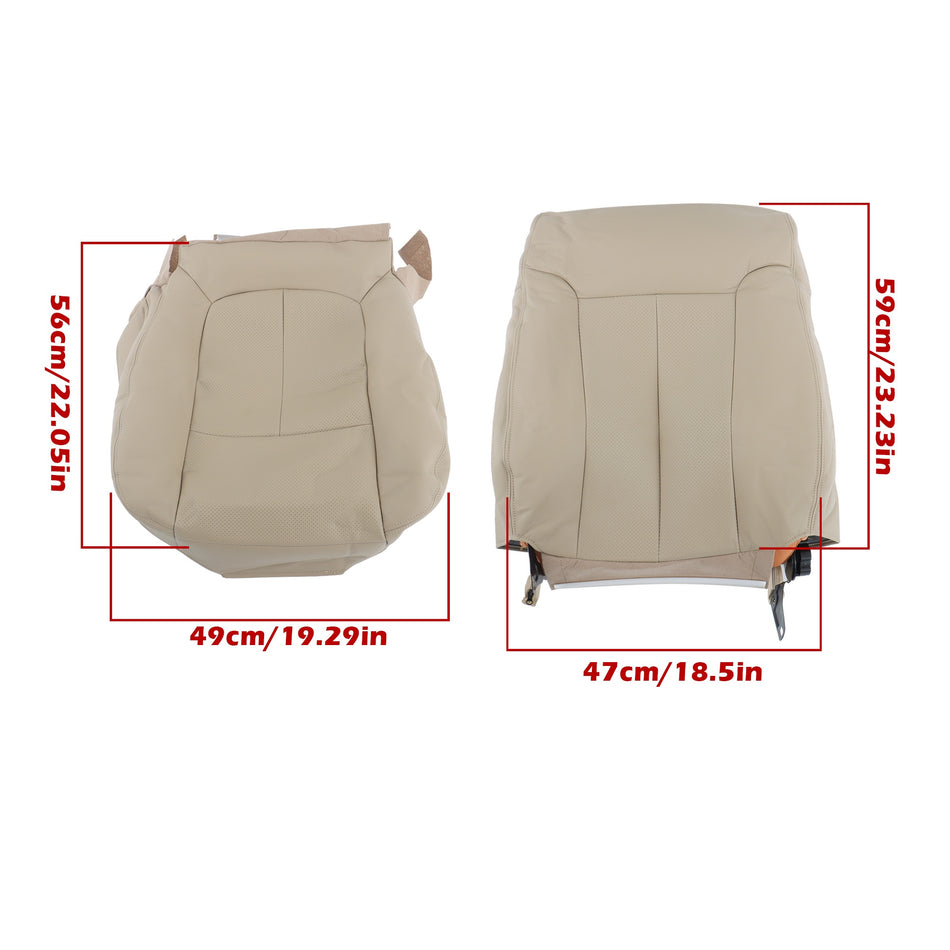 Labwork Seat Cover For 2009-2014 Ford F150 Lariat Driver Bottom & Top Leather