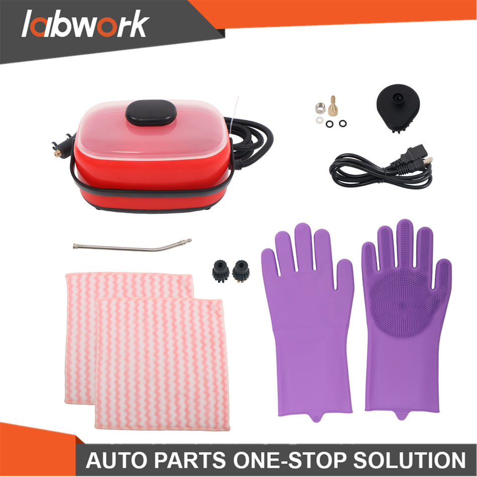 Labwork Commercial Steam Cleaner 2500W/110V-Garage Floor & Machinery Use Red