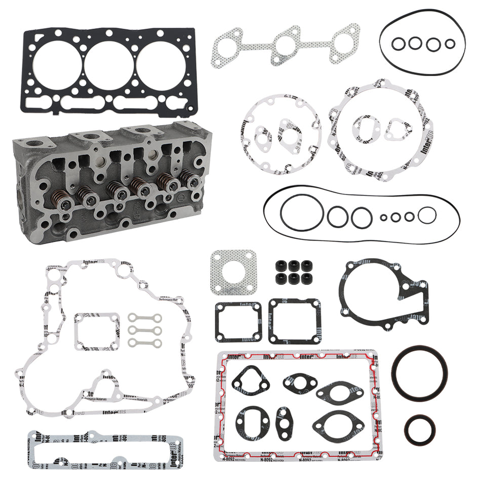 Complete Cylinder Head & Gasket Kit For Kubota D1305 Engine B26 ZD326HL RTV1100