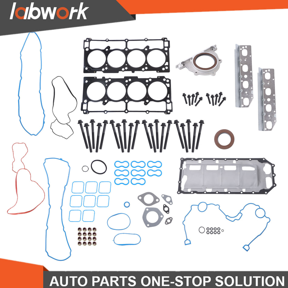 Labwork Full Gasket Set Head Bolts For Chrysler Dodge Jeep 2009-2015 5.7L