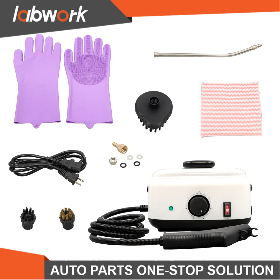 Labwork Commercial Steam Cleaner 2500W/110V-Garage Floor & Machinery Use White