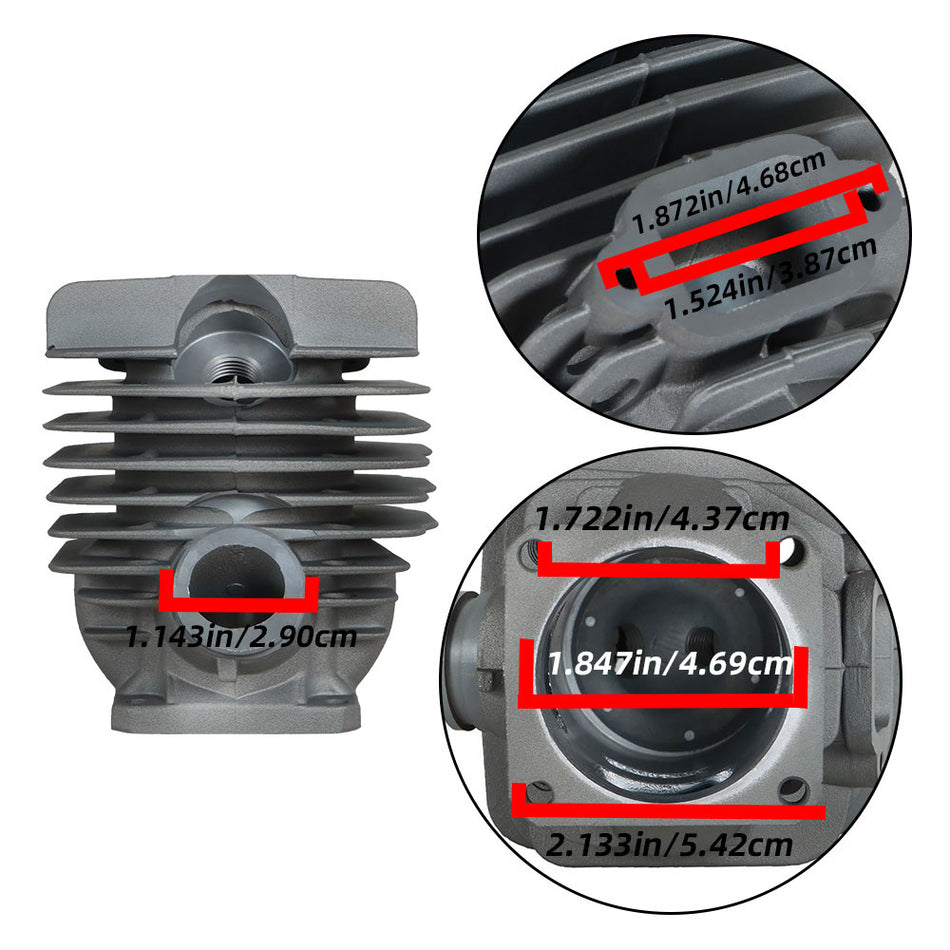 Cylinder Piston Kit For MS340 MS360 034AV 034 036 PRO 1125 020 1215 48mm