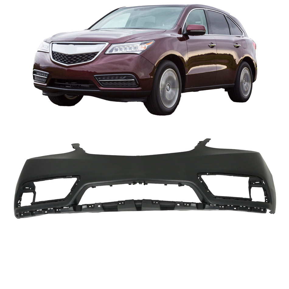 Labwork Primed Front Bumper Cover For 2014-2016 Acura MDX W/o Sensor Holes