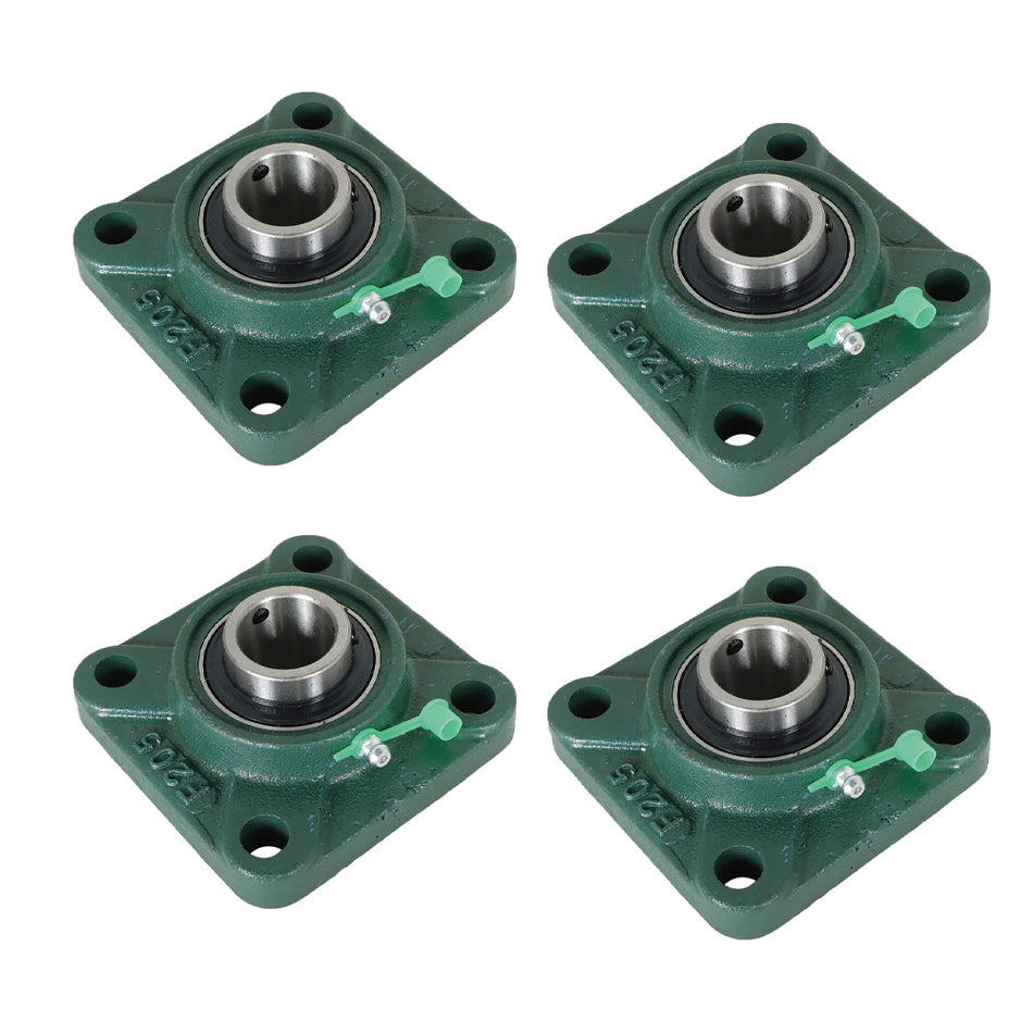 4 Pieces? UCF205-16 Solid Base Pillow Block Flange Bearing 1" Bore 4 Bolt