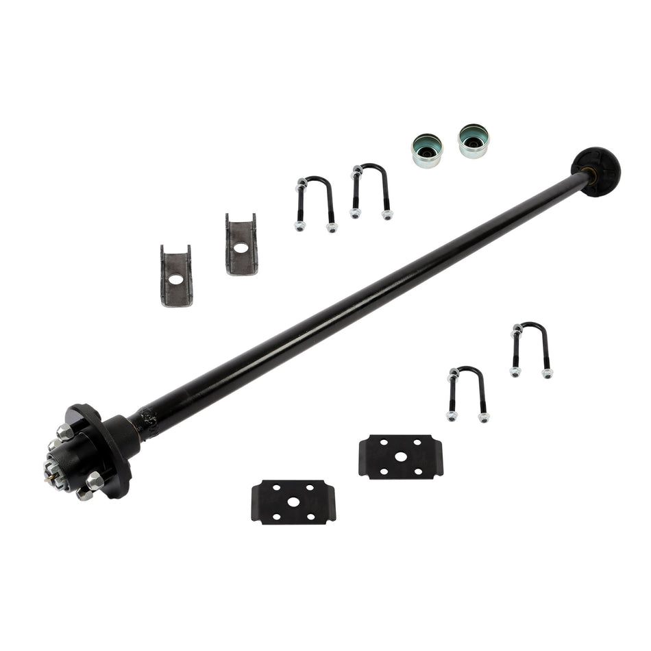 Labwork Trailer Axle 2000lbs 4 lug-4' 61' Hub Face 46' Spring Center