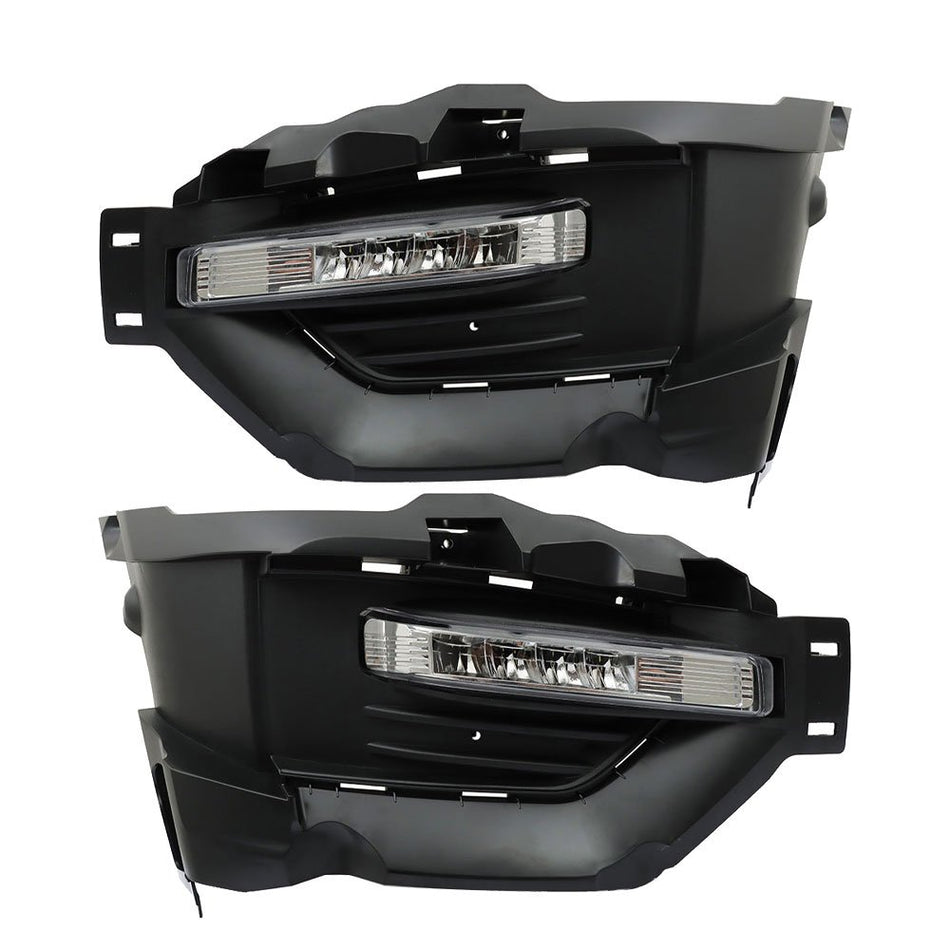 Labwork Left+Right LED Fog Lights For Ford Explorer 2020-21 Lamp Trim Cover Kit