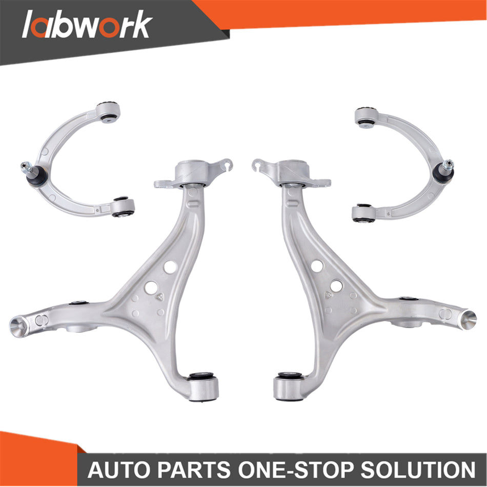 Labwork 4x Front Lower & Upper Control Arm For Mercedes-Benz GL350 13-16 524-540