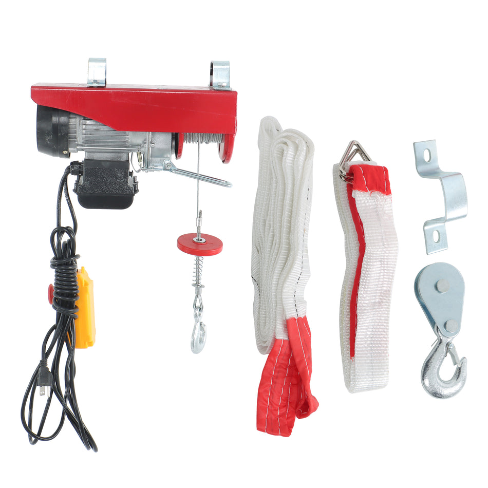 PA200 Electric Hoist 440lbs w/ 14ft Remote, 110V 510W Motor, Dual Hook System
