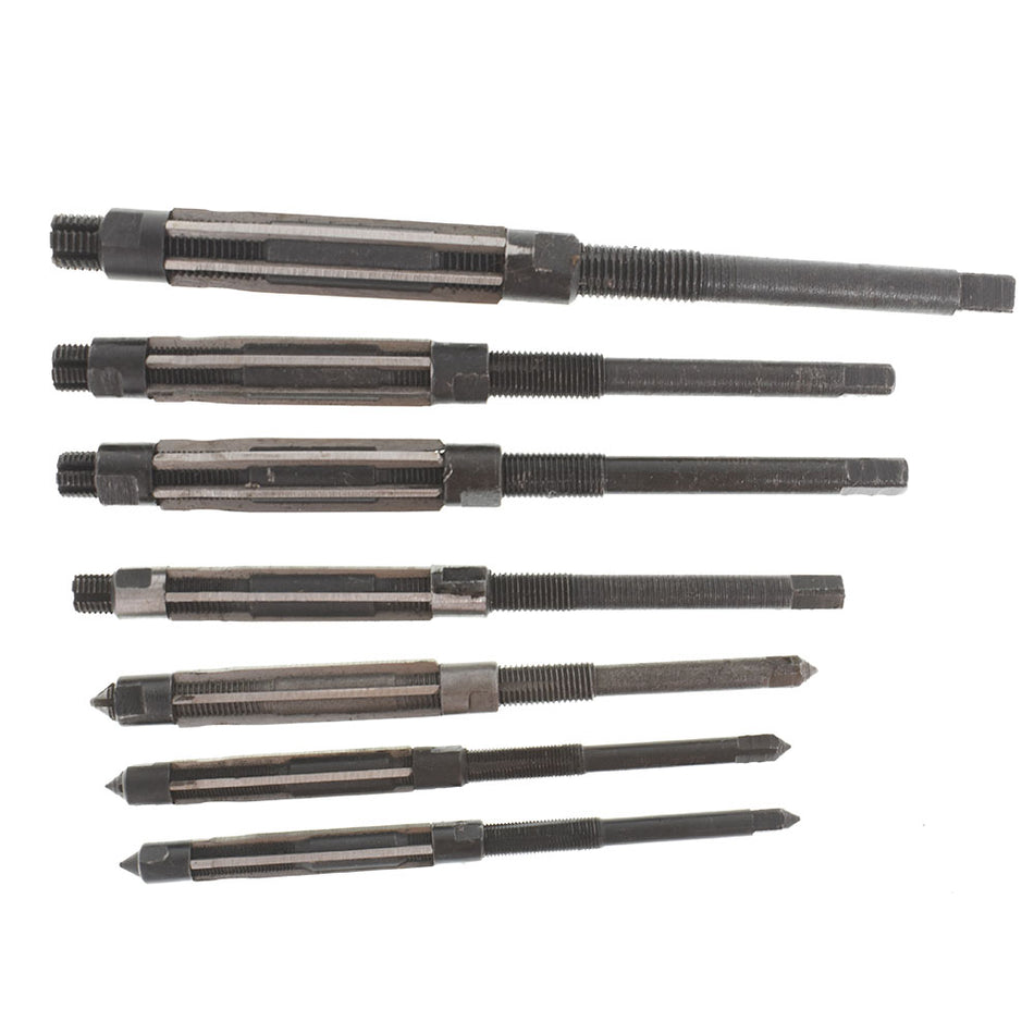 7Pcs Adjustable Hand Reamers Set, HV to H3,1/4" to 15/32", HSS,