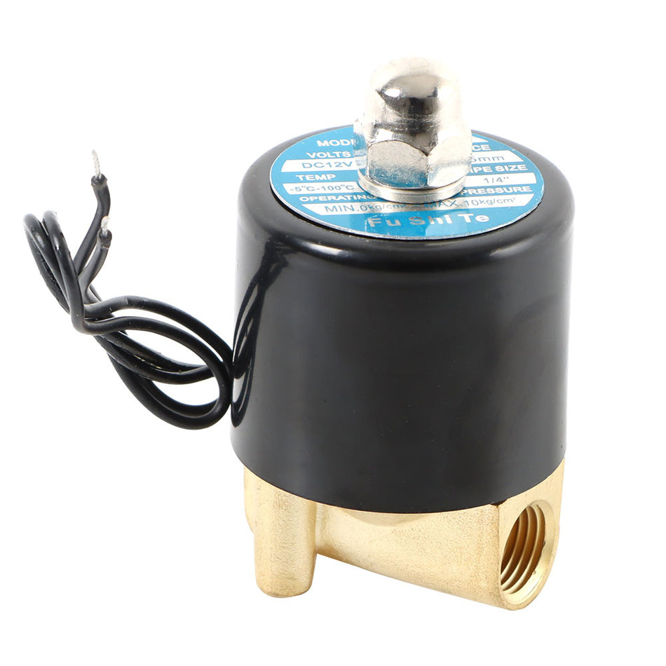 1/4Inch 12V DC DN8 Solenoid Valve Air Water N/C Gas Oil Normally Closed