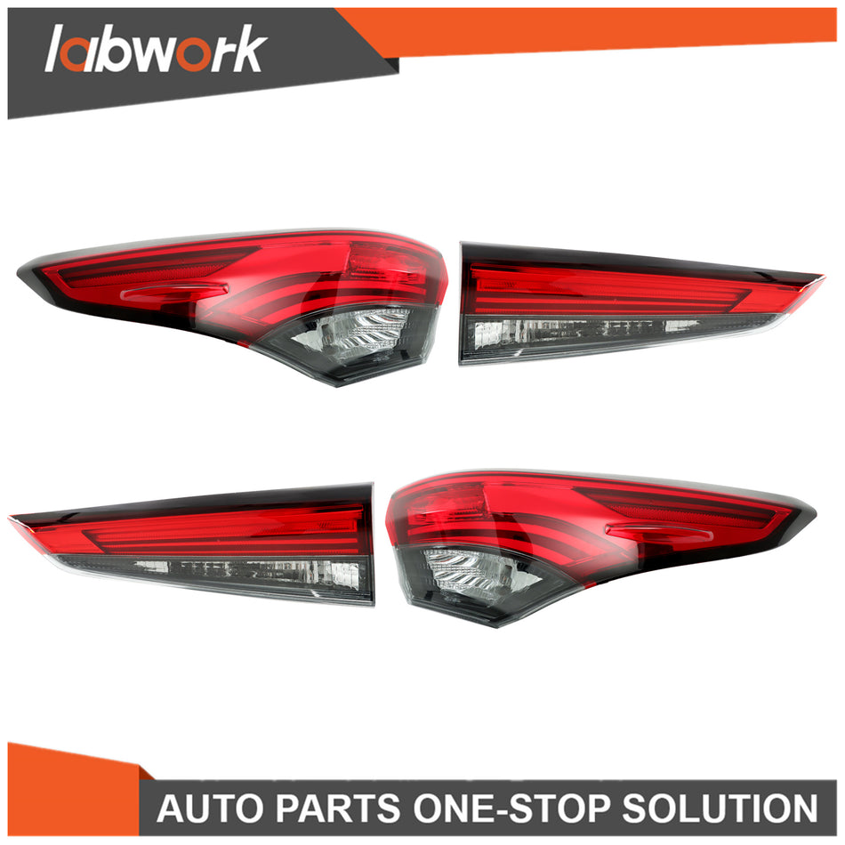 For 2020-2022 Toyota Highlander Outer+Inner Tail Light Brake Lamp Left+Right LED