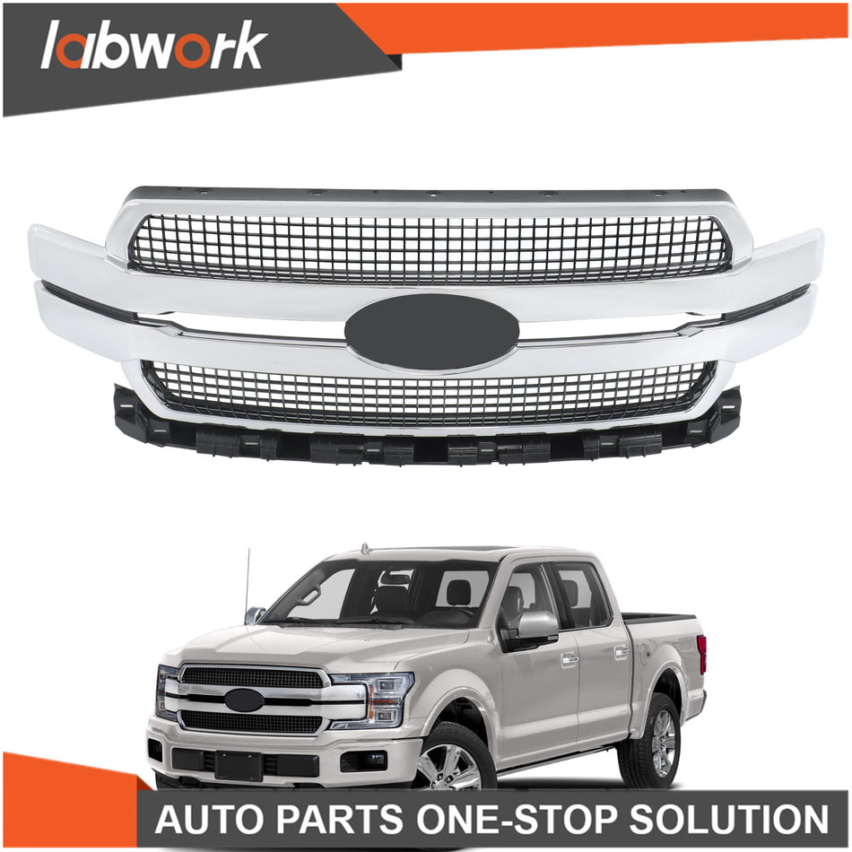 Labwork Front Bumper Upper Grille Platinum For 2018 2019 2020 Ford F-150 F150