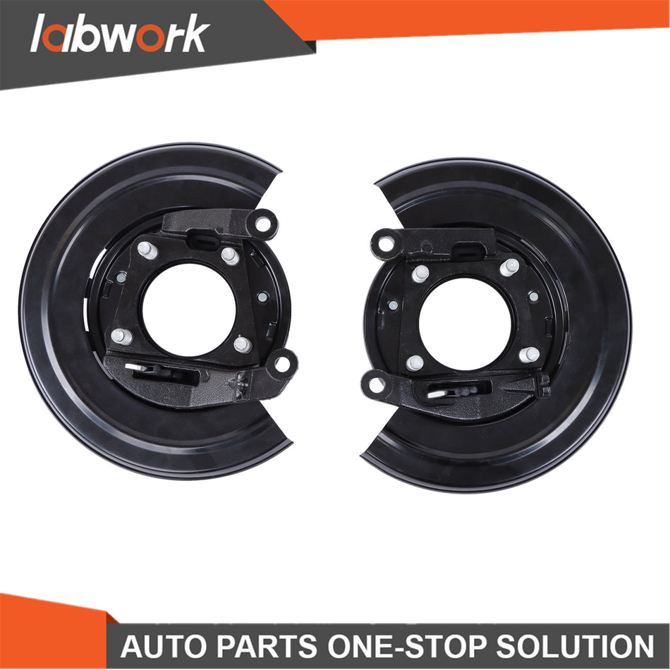 Labwork Rear Left and Right Loaded Brake Backing Plate for Select Ford Models