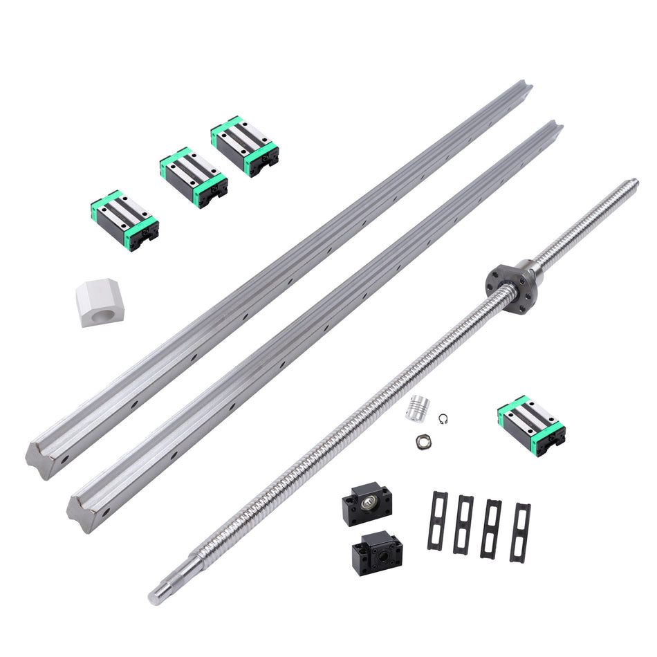 Heavy Duty HGR20 Rail Kit 800mm with SFU1605 Ball Screw & Blocks