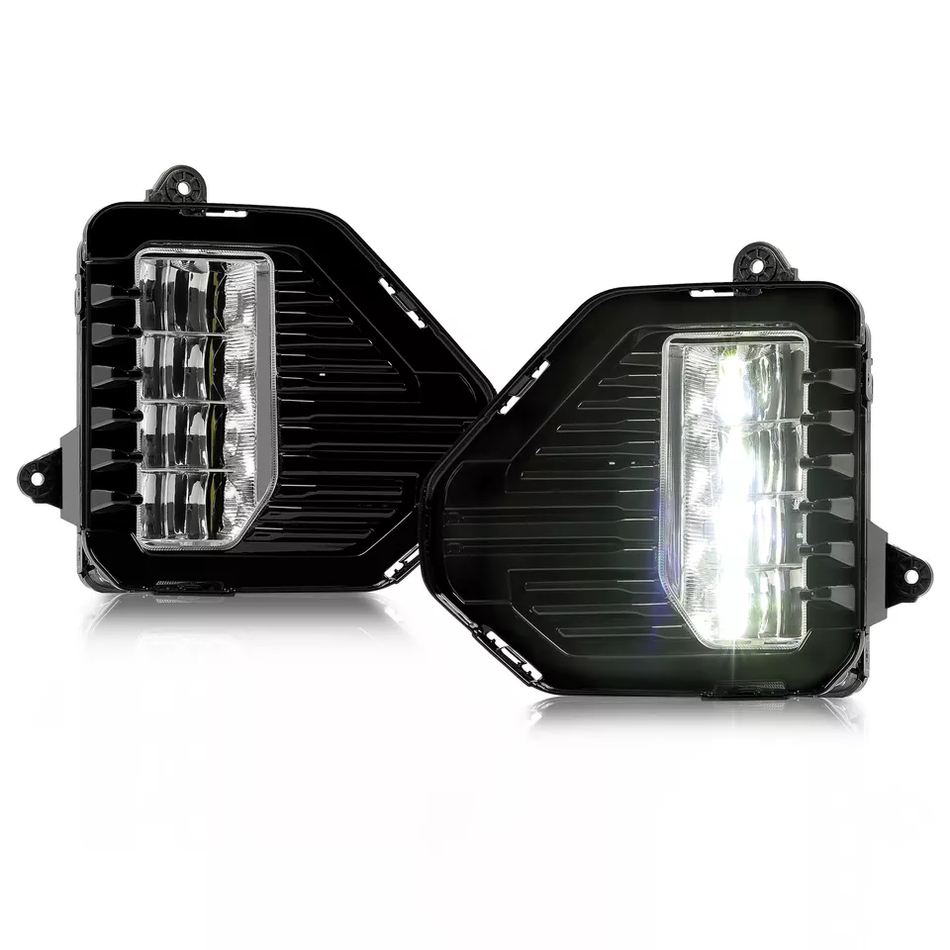 Labwork Front LED Fog Lights Lamps W/Bezels For 2019-2021 GMC Sierra 1500 AT4