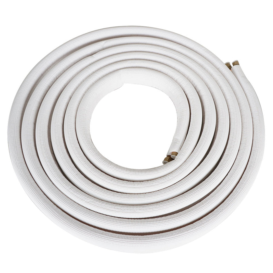 25FT Air Conditioning Tubing Hose Extension 1/4 and 3/8 Inch Insulated Copper Hoses FIT for Mini Split Air Conditioner