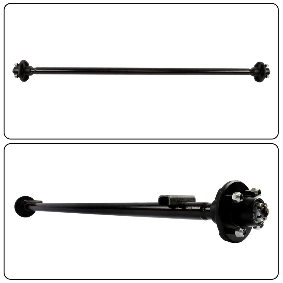 Labwork Trailer Axle 2000lbs 4 lug-4' 61' Hub Face 46' Spring Center