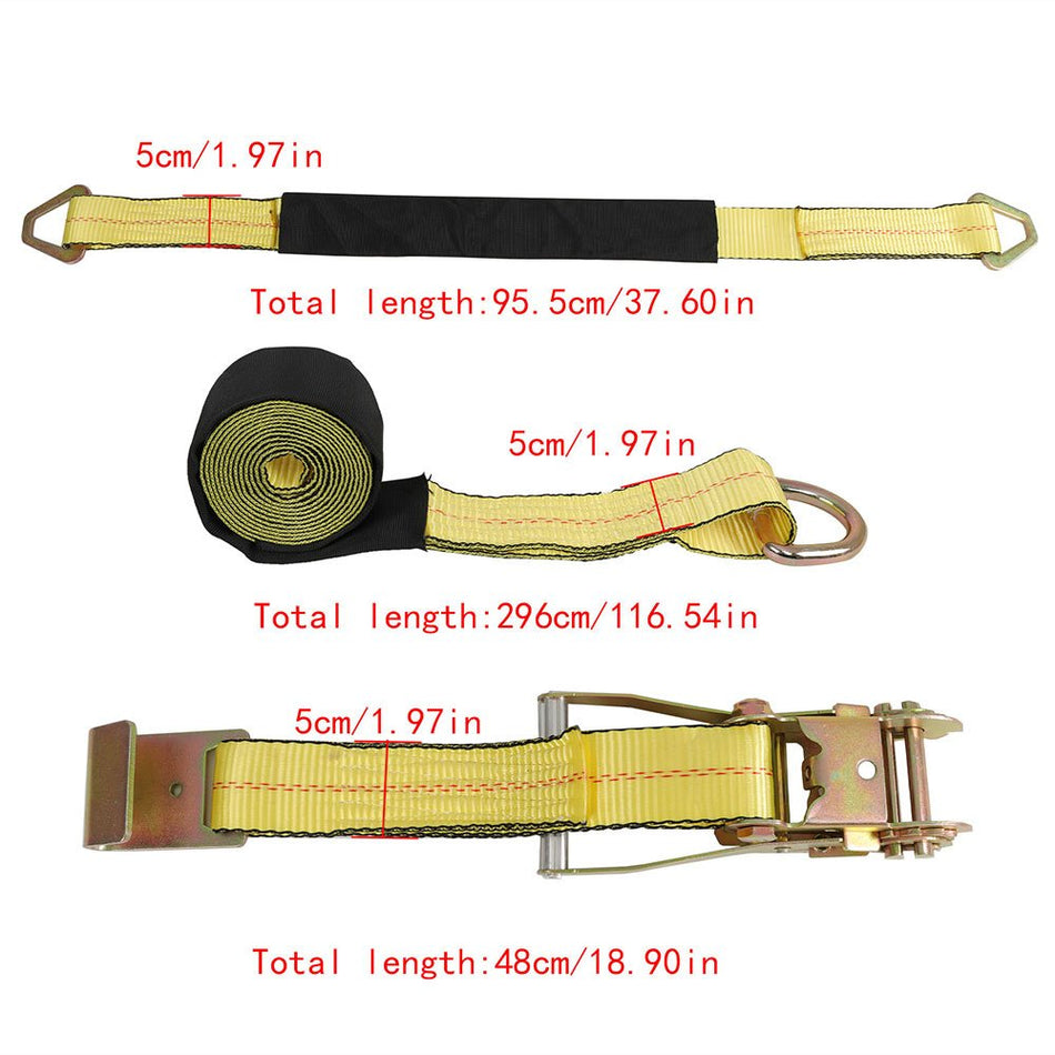 Labwork Wheel Tie Down Straps with Heavy Duty Flat Hooks For Car Trailer