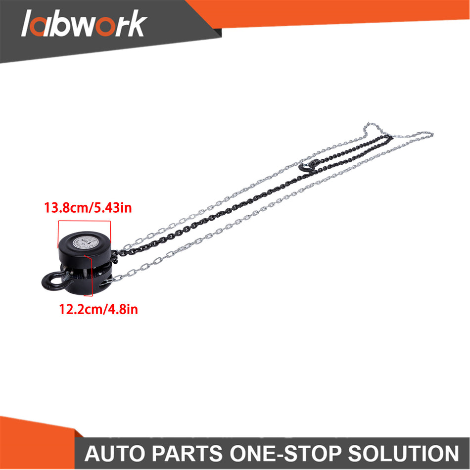 Labwork  2200 Lbs 10 Ft Hand Chain Hoist Alloy Steel G80 Chain 360° Swivel Hooks