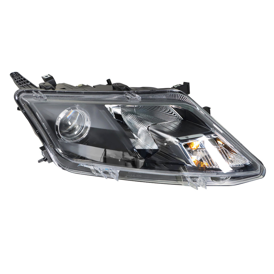 labwork Headlight Assembly Replacement for 2010-2012 Ford Fusion Halogen Clear Len Black Interior Right Passenger FO2503273