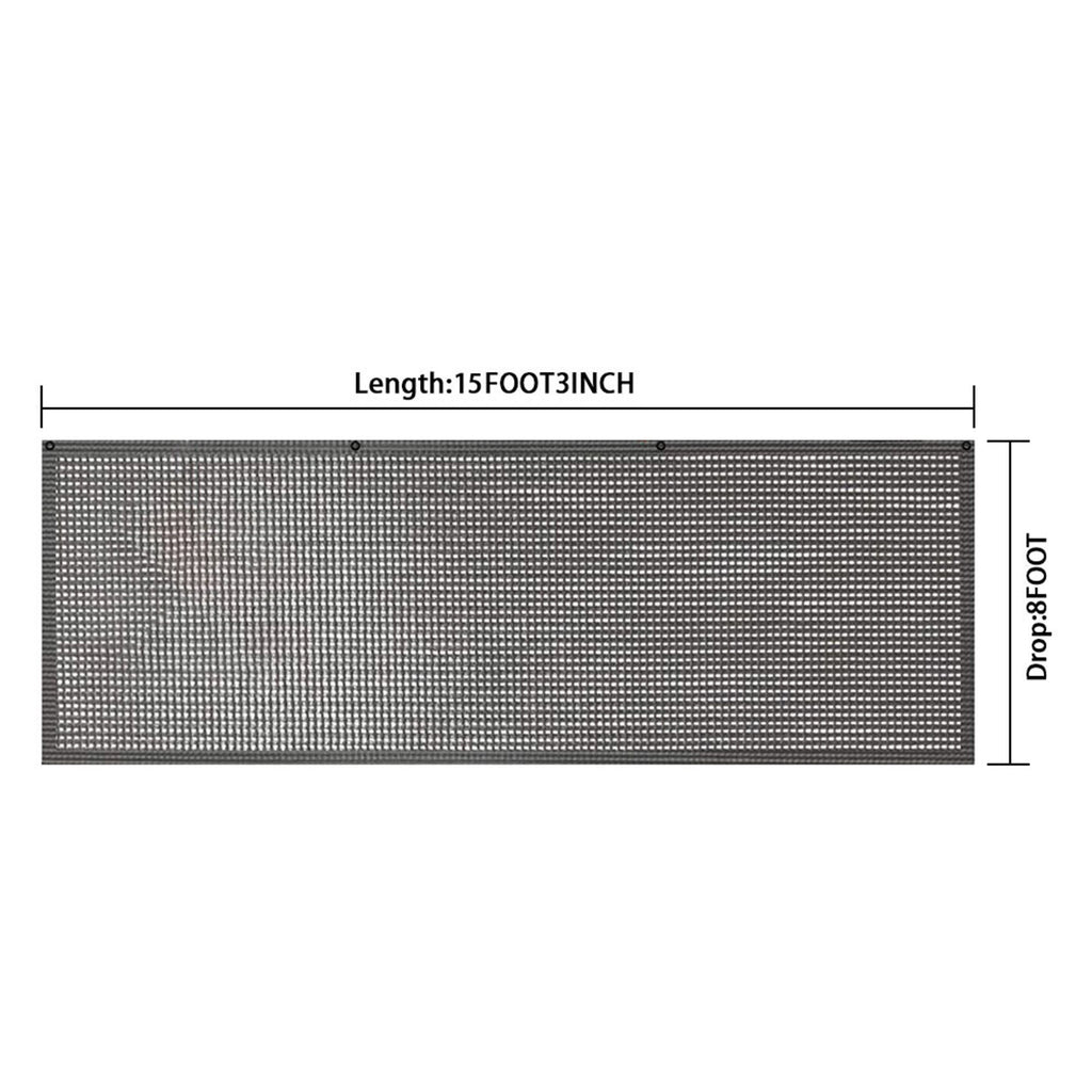 8FT x 15FT 3in RV Awning Sun Shade Mesh Screen Sunshade Kit For Camping Trailer w/Bag