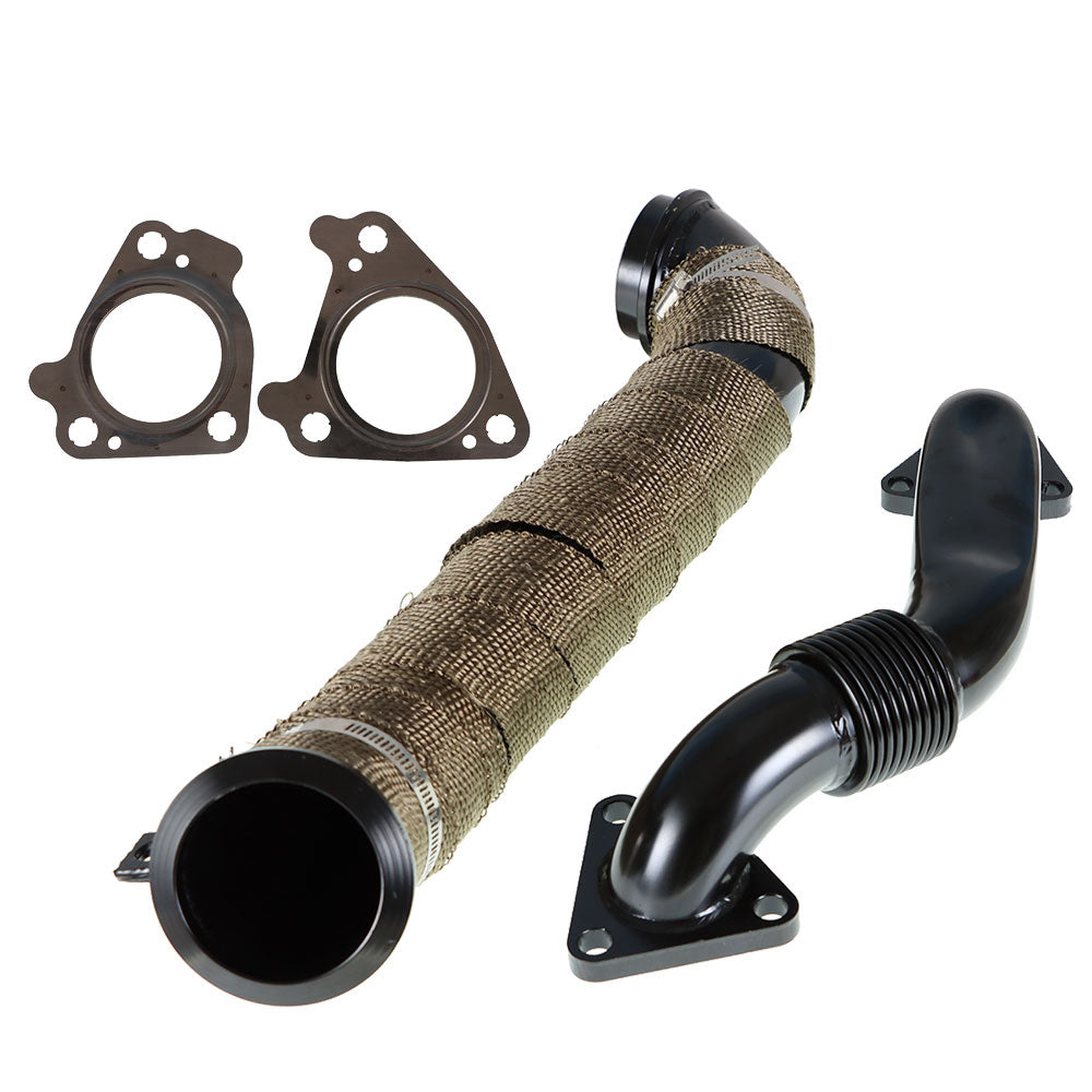 labwork 3" Turbo DownPipe&Passenger Up-Pipe For LB7 LLY LBZ LMM LML 6.6L Duramax