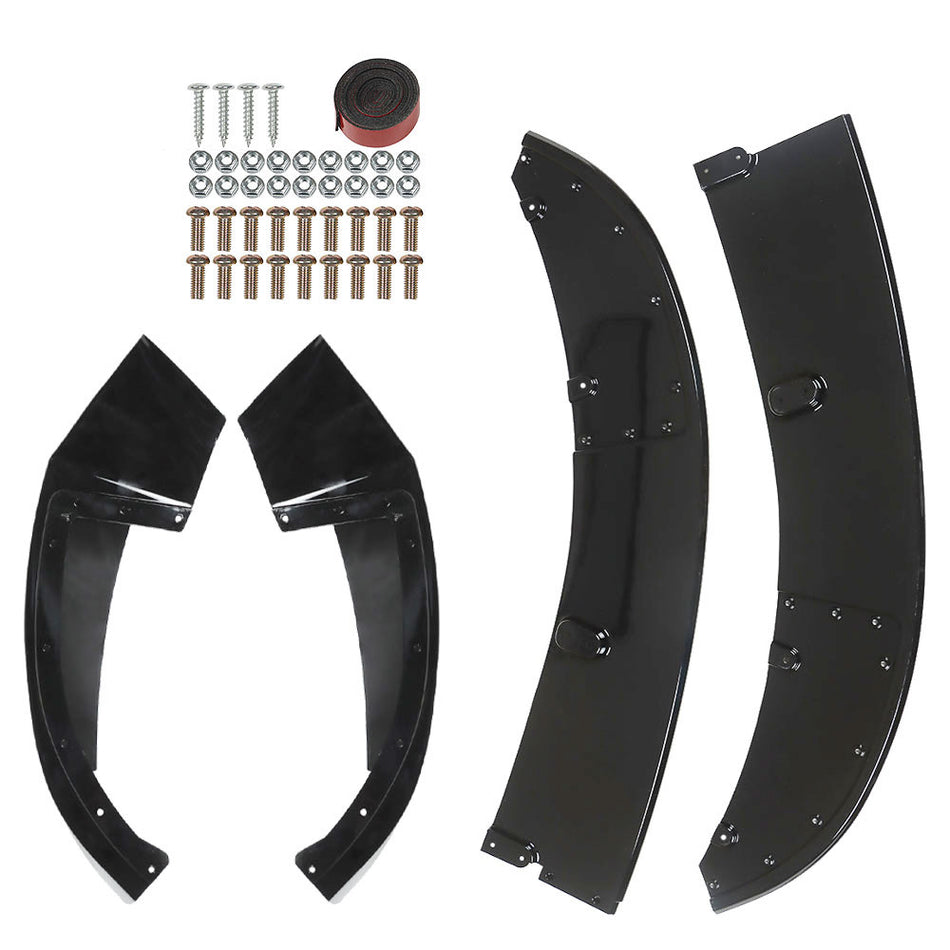 Front Bumper Spoiler Lip Glossy Black for 2014-2020 F32 F33 F36 4 Series M Sport Only