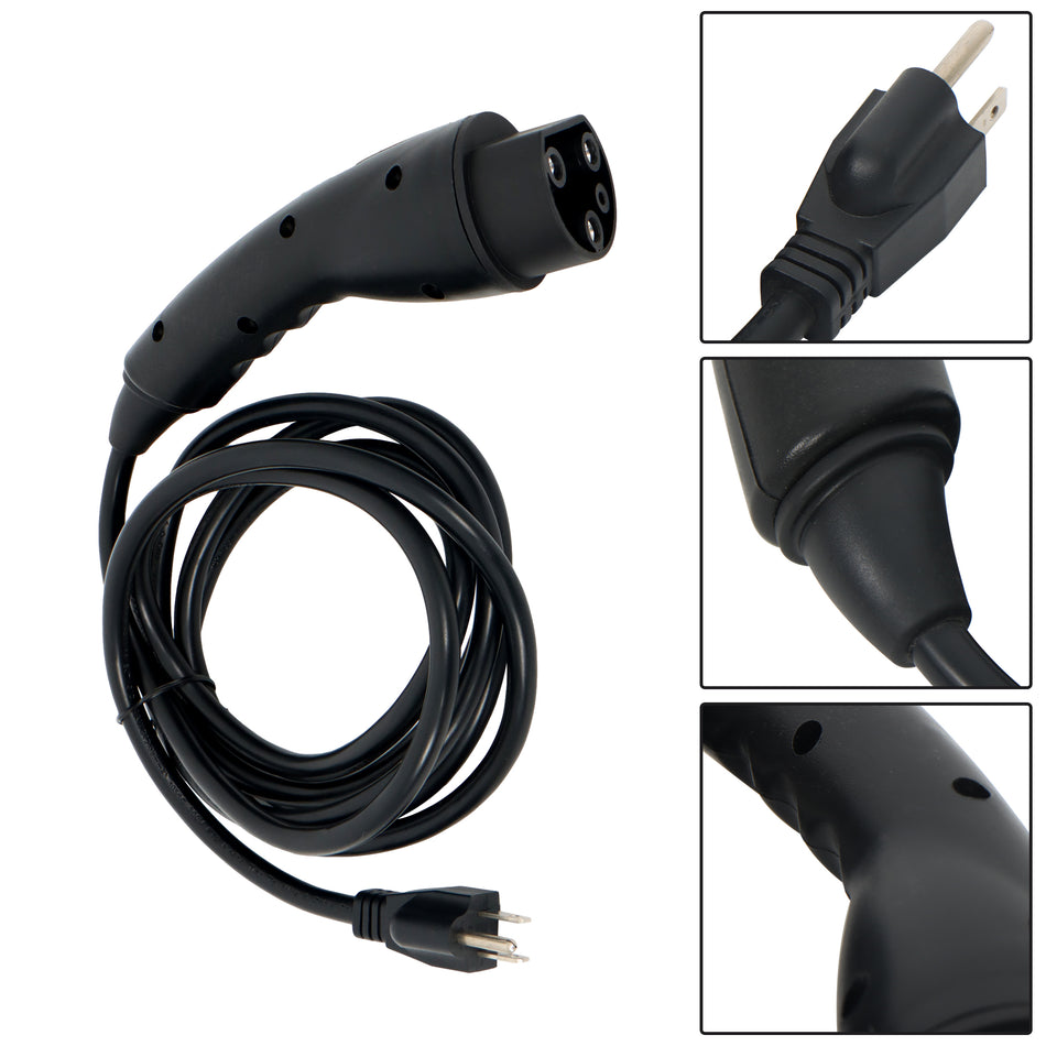 For Evolution ICON Golf Cart 120V Charging Power Cord Assembly Black