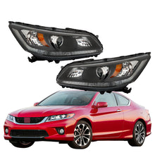 Load image into Gallery viewer, labwork Pair Headlights Headlamps Fit For 2013-2015 Honda Accord Projector Black