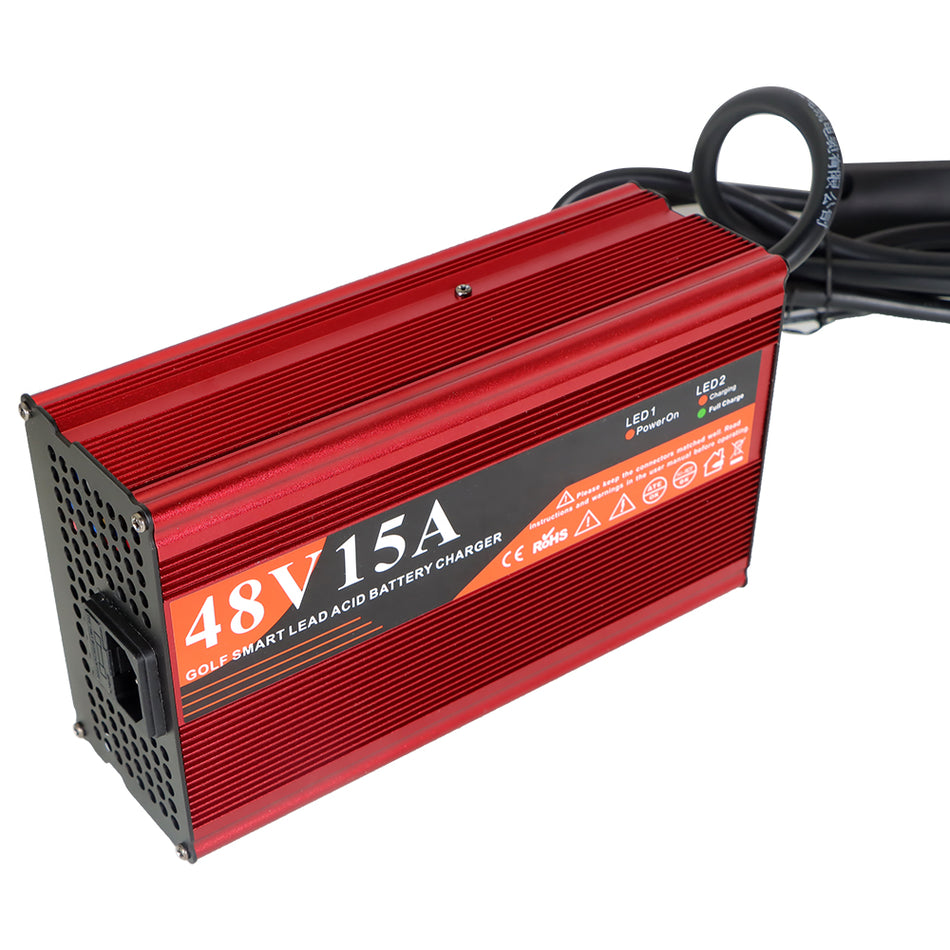48 Volt 15 AMP For EZGO RXV & TXT Battery Portable Smart Rapid Charger Golf Cart