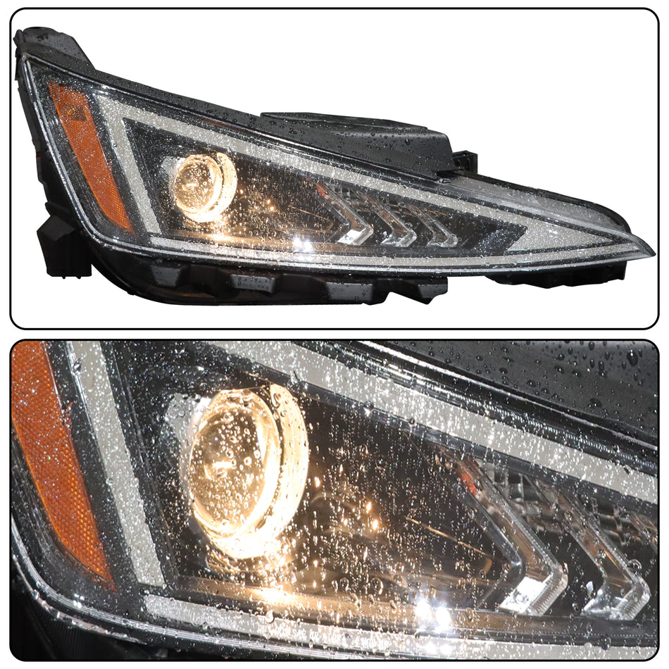 labwork Right Halogen Black Projector Headlight for Hyundai Elantra 2019-2020