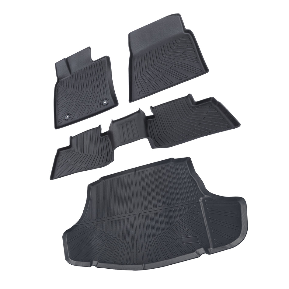 4-Piece All-Weather TPE Floor Mats & Cargo Liner Set for 2025-2026 Toyota Camry