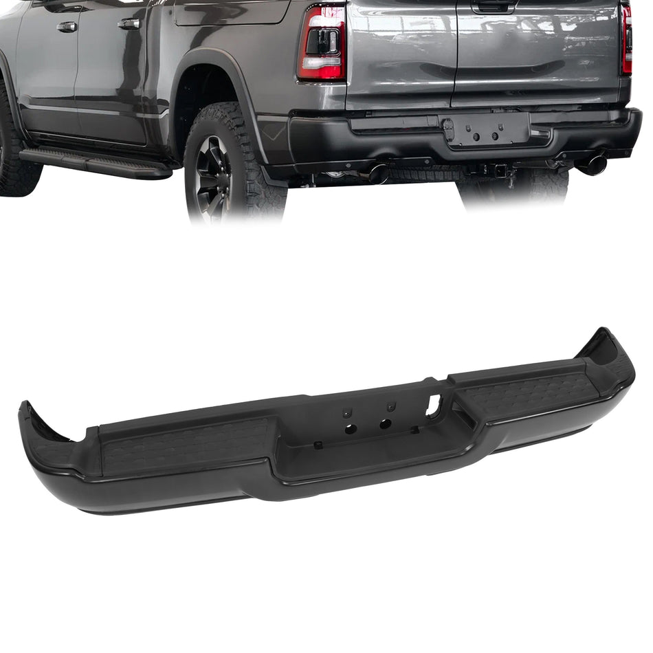 labwork Rear Step Bumper Replacement for R-a-m 2500 3500 CH1103170 without Fog Light and Sensor Hole, 2019-2024