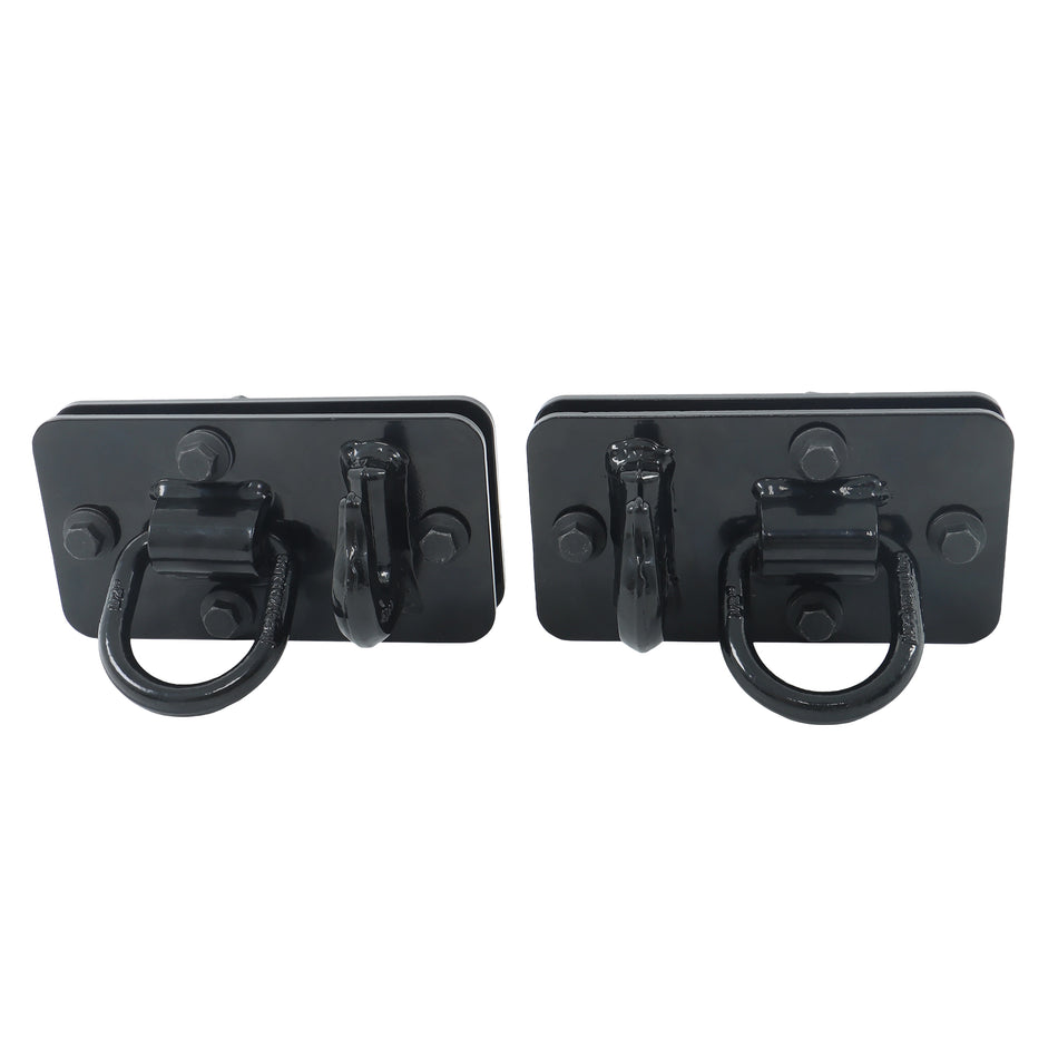 2 PCS Max 15000 lbs Tractor Bucket Hooks with Tie Down Ring Bolt-On