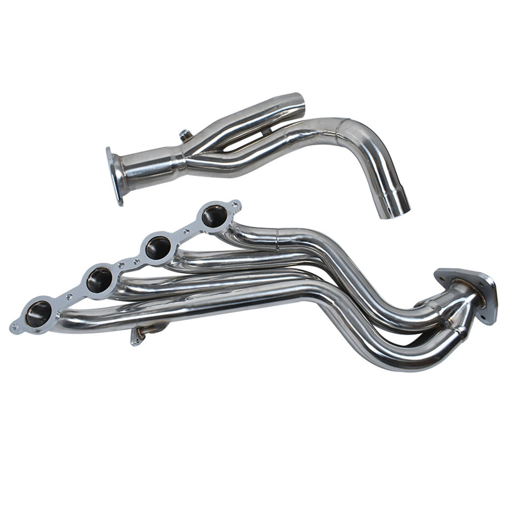Labwork For 02-05 Chevy/GMC 4.8/5.3L V8 Stainless Long Tube Exhaust Headers Y-Pipe Front