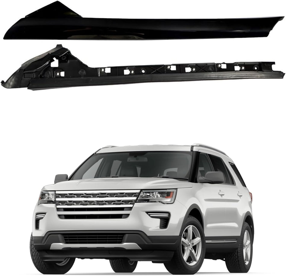labwork 2 Pcs Right Side Windshield A-Pillar Molding Trim Replacement for Explorer 2011-2019 926-451