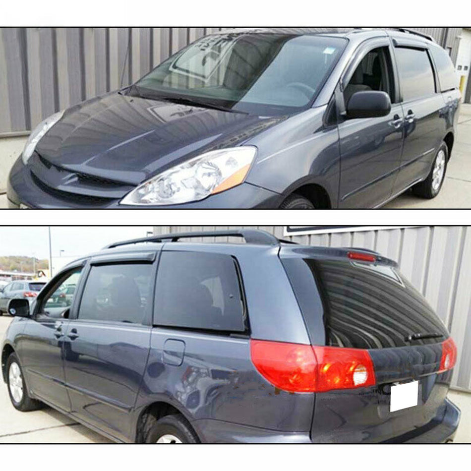 Side Window Vent Visor Rain Deflector Guard Replacement for Sienna 2004 2005 2006 2007 2008 2009