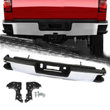 Chrome Rear Step Bumper For 2014-2017 2018 Chevy Silverado GMC Sierra 1500