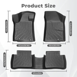 3D Custom TPE Floor Mats Set for 2014-2015 Nissan Altima & 2016-2020 Nissan Maxima