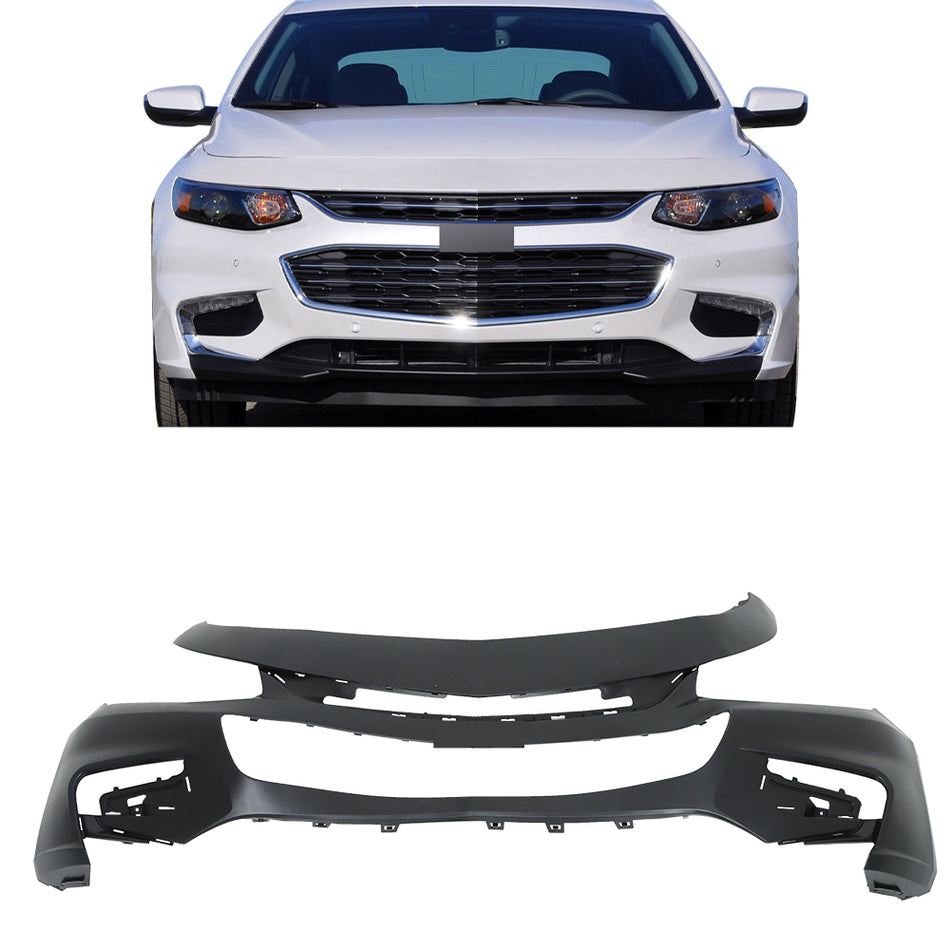labwork Front Bumper Cover Replacement for Malibu 2016-2018 without Park Assist Sensor Holes