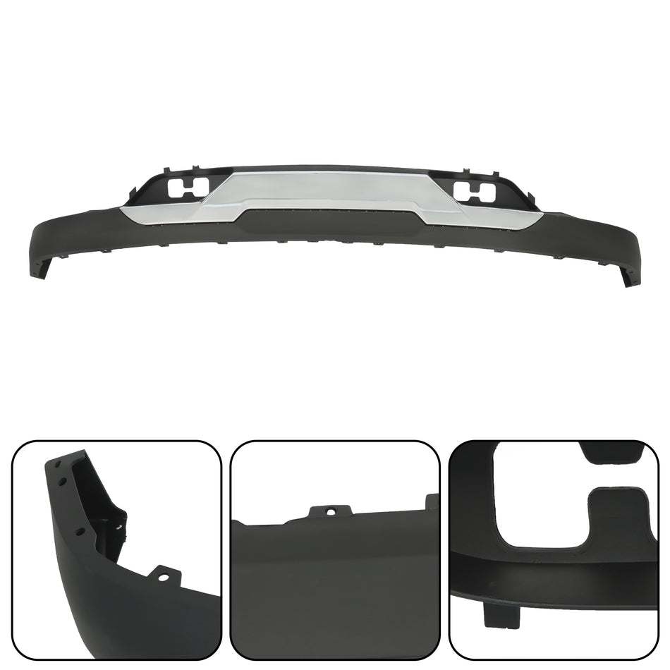 labwork Primered Front Lower Bumper Valance with Chrome Skid Plate for Silverado 1500 2016-2018