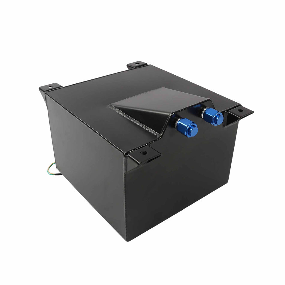 labwork 5 Gallon 20L Universal Aluminum Fuel Cell Tank with Level Sender Black Silver