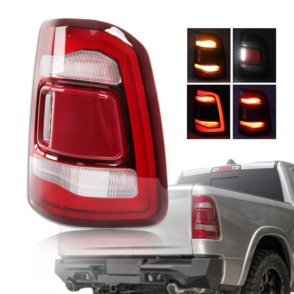 labwork Passenger Side LED Tail Light Replacement for 2019-2022 Ram 1500 Red Lens