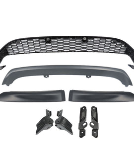 Honeycomb Mesh Lower Bumper Grill & 3pc Front Lips for Ford Focus 2015-2016