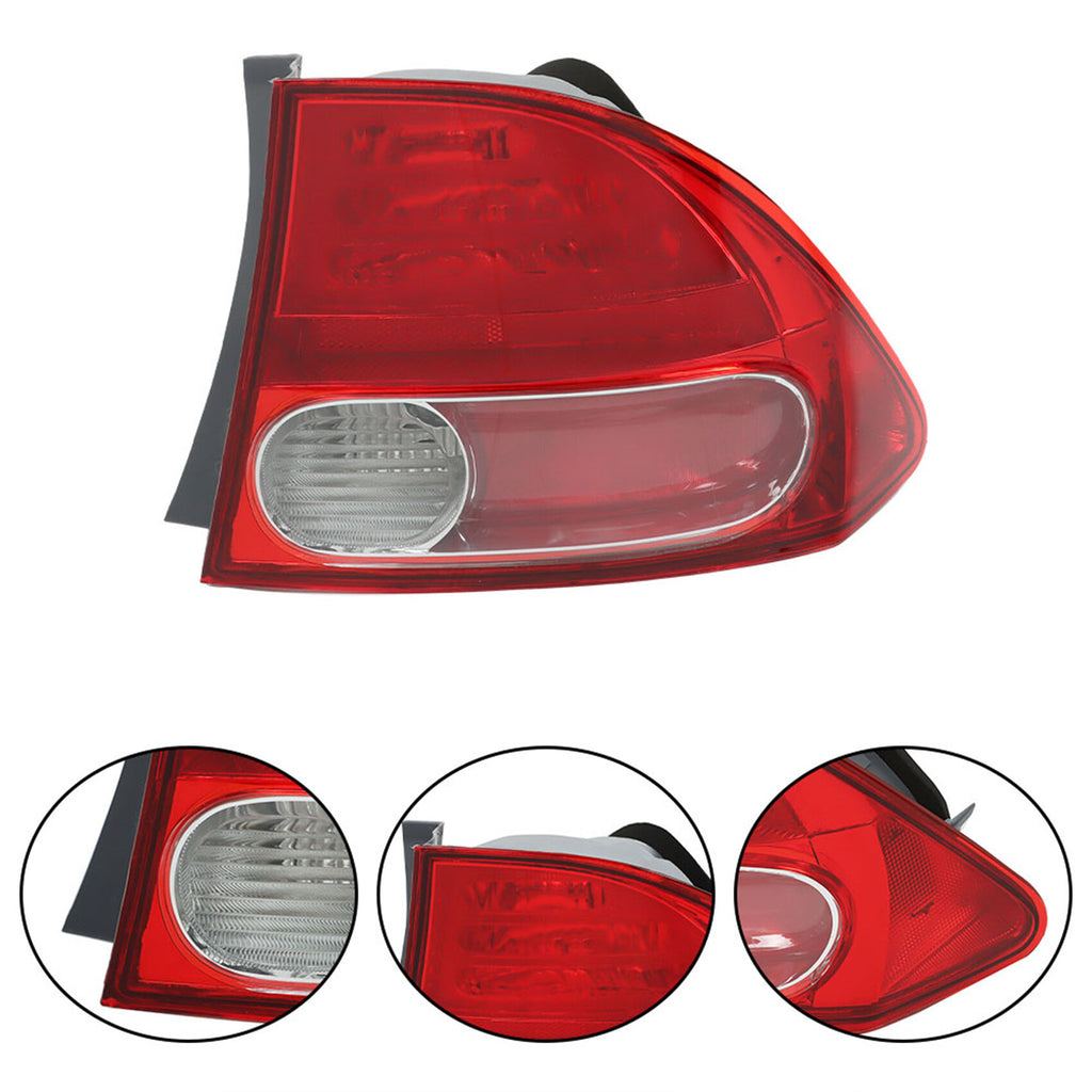 labwork Outer Passenger Side Tail Light Replacement for 2006-2008 Honda Civic Halogen